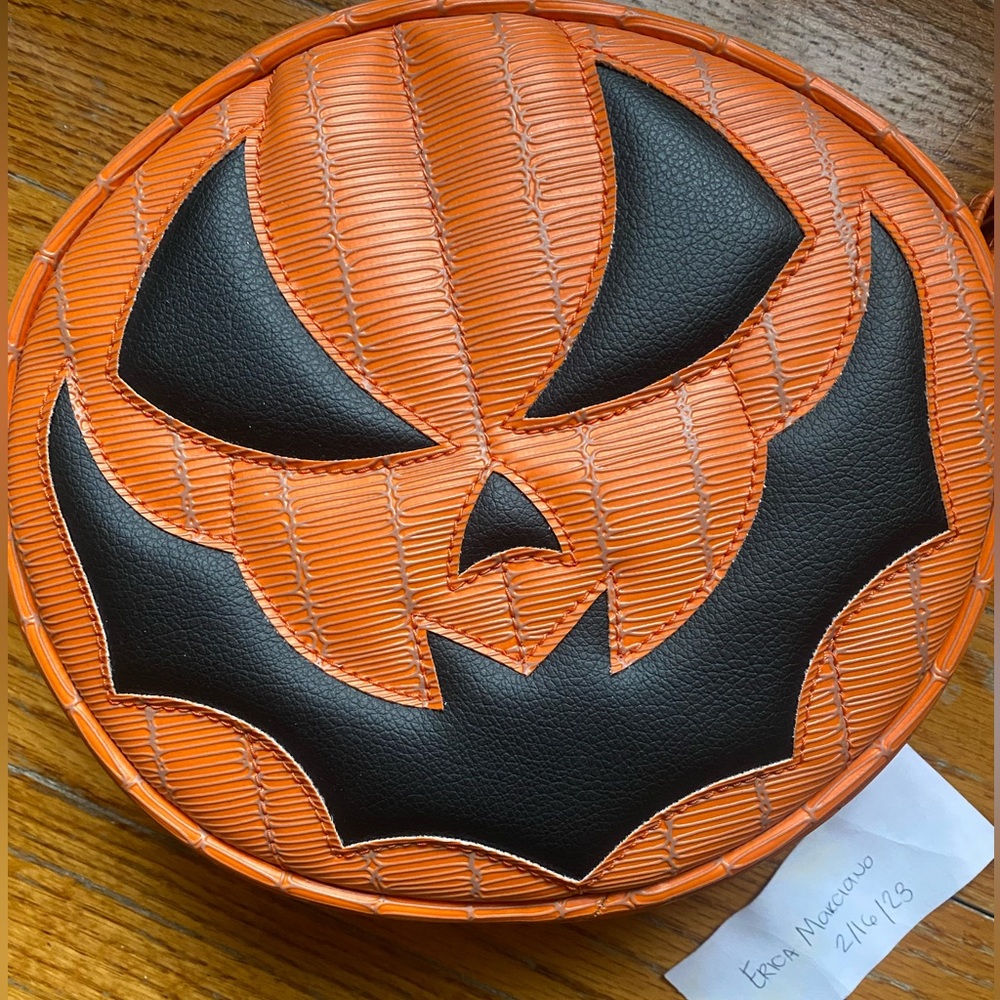 **SOLD** Love pain and stitches Orange Batmouth mini